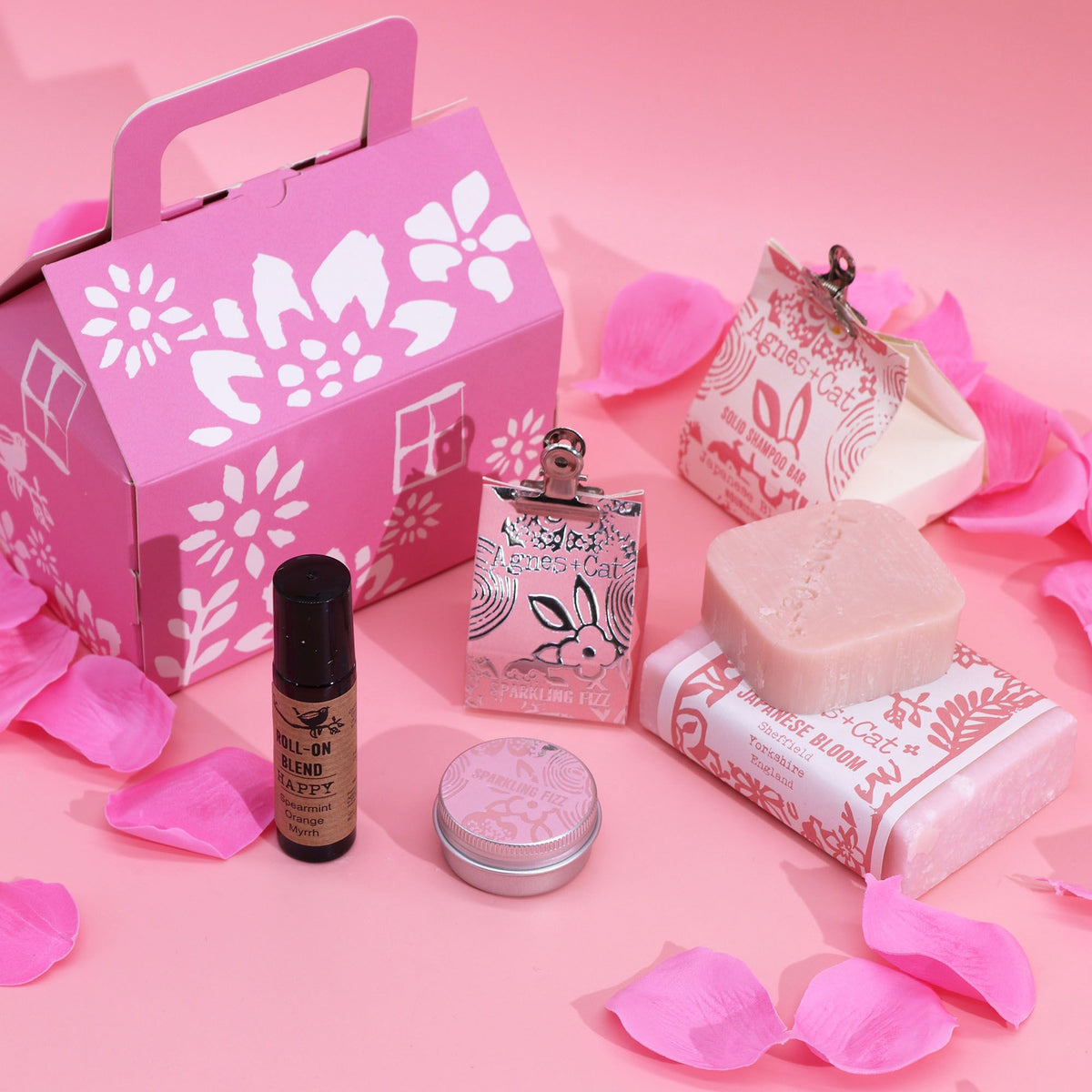 Beautifully wrapped gift sets with ribbon and luxurious packaging