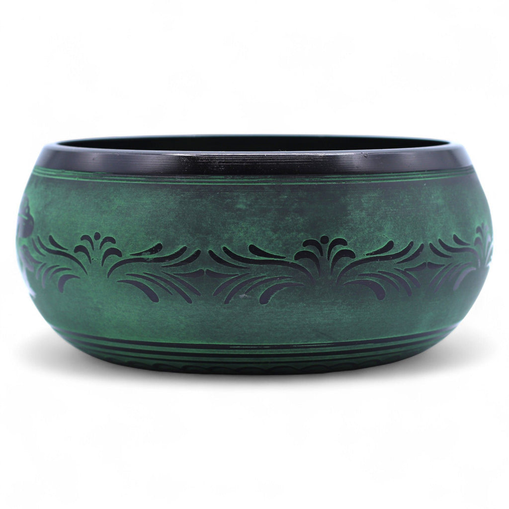 Extra Loud Mushroom Singing Bowl – Moss Green (23cm)