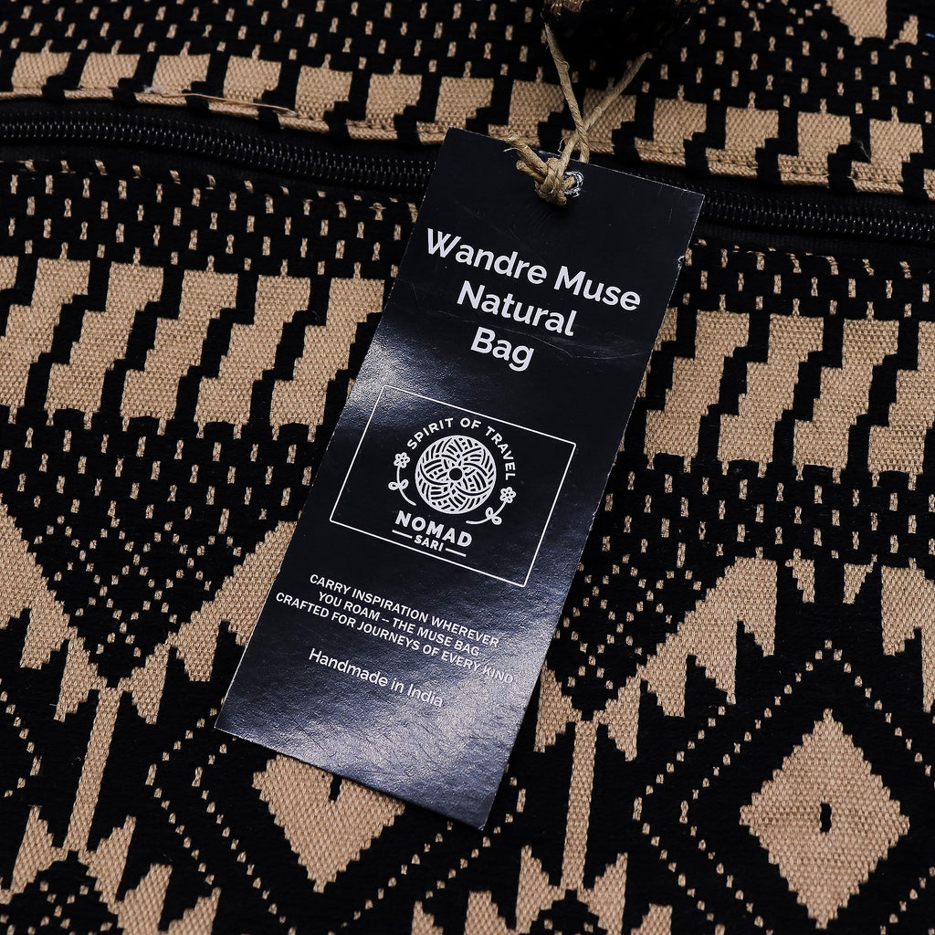 Nomad Sari Jacquard Natural Wander Muse Bags - Desert Loom