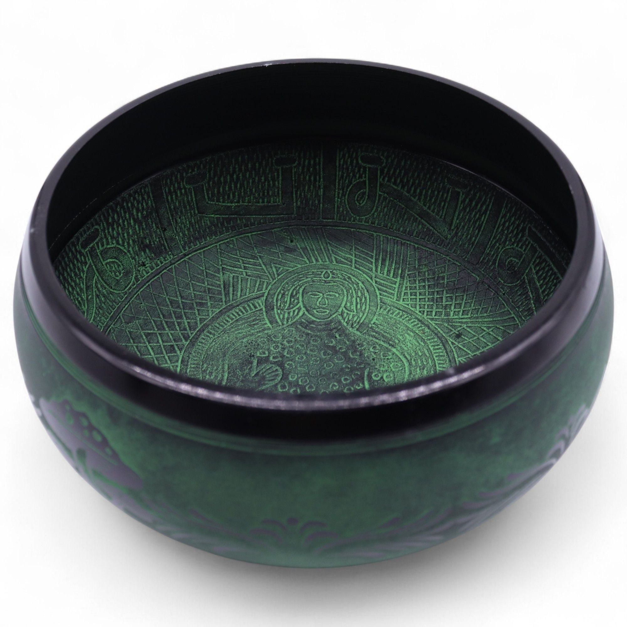 Extra Loud Mushroom Singing Bowl – Moss Green (23cm)