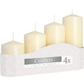 Set of 4 Pillar Candles 50mm – Ivory