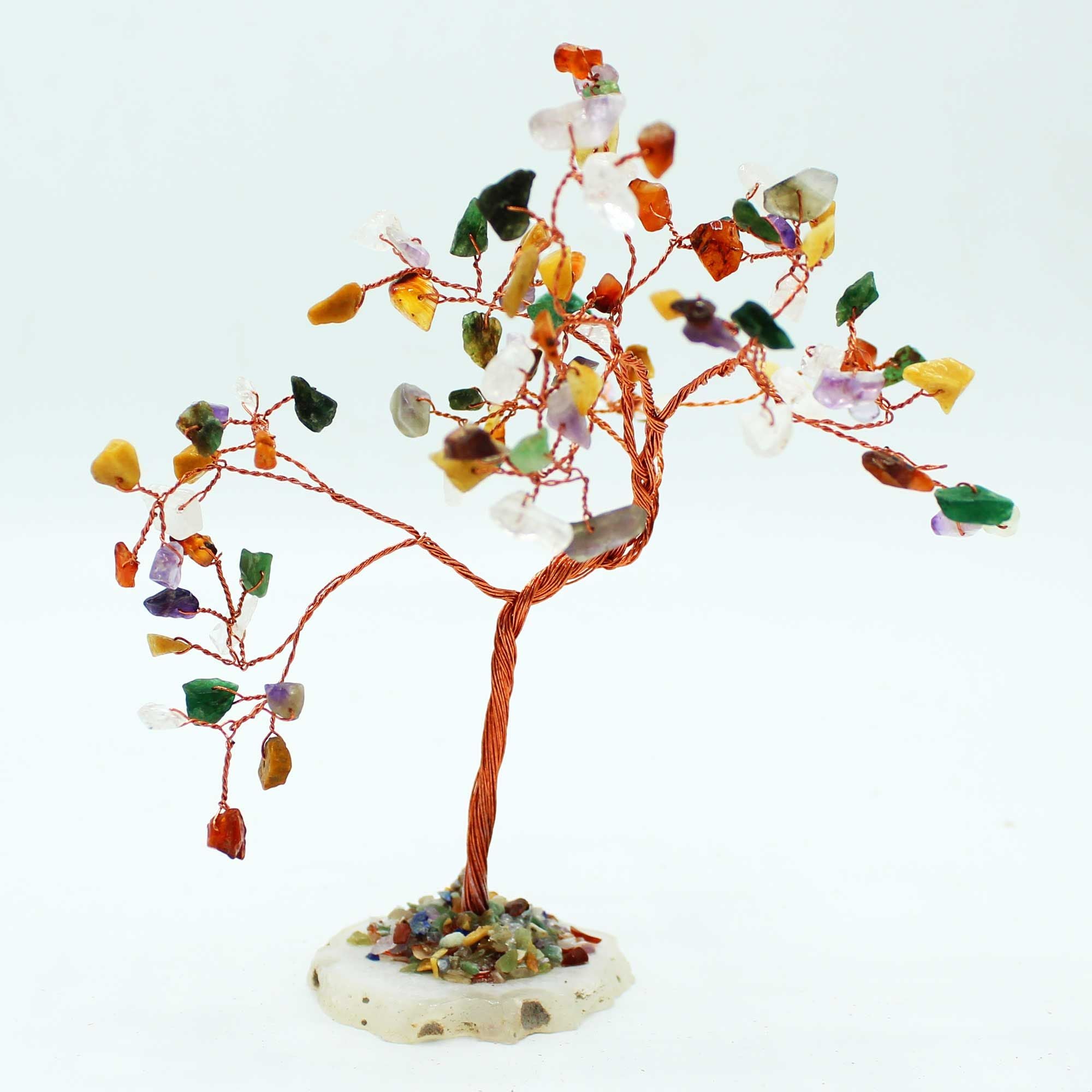 Large Gemstone Tree – Multi Stones on Natural Agate Base (100 stones)