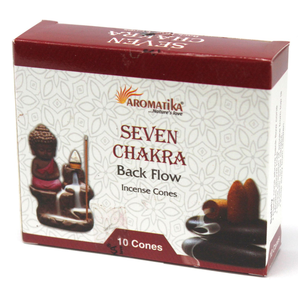 Aromatica Backflow Incense Cones – 7 Chakras (Pack of 10)