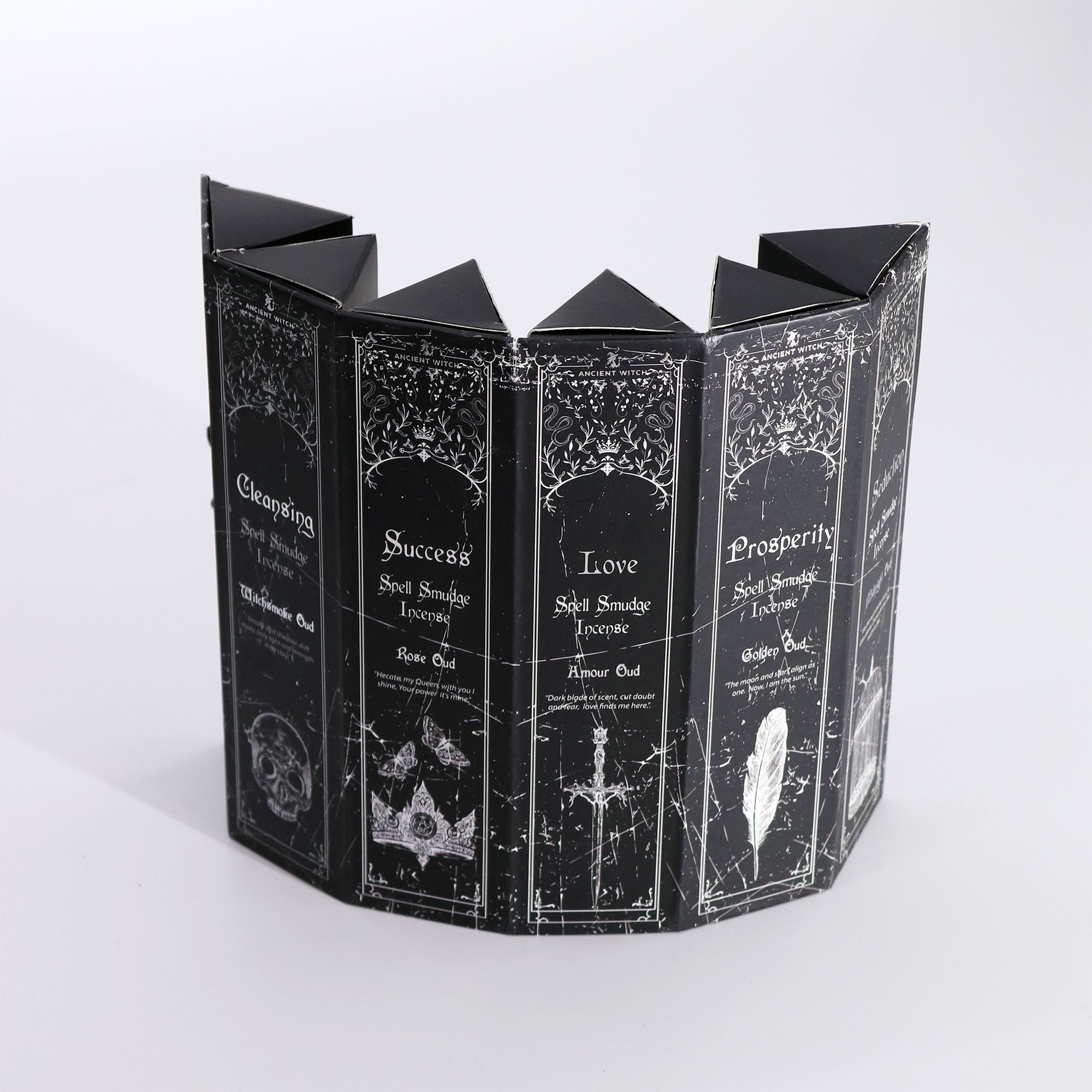 Pyramid Shape Display Incense - Set of 5 Ancient Witch Scents & Spells
