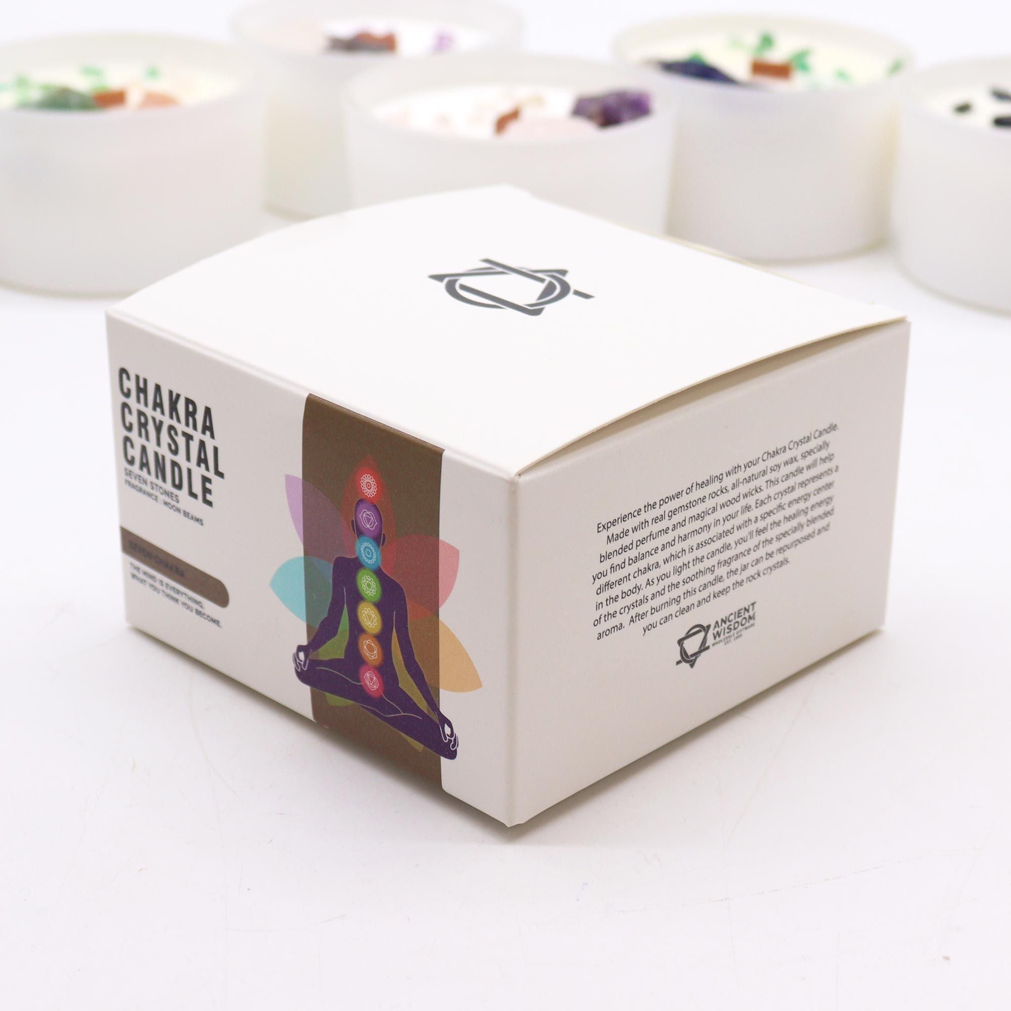 Large Chakra Crystal Candles – Seven Chakra