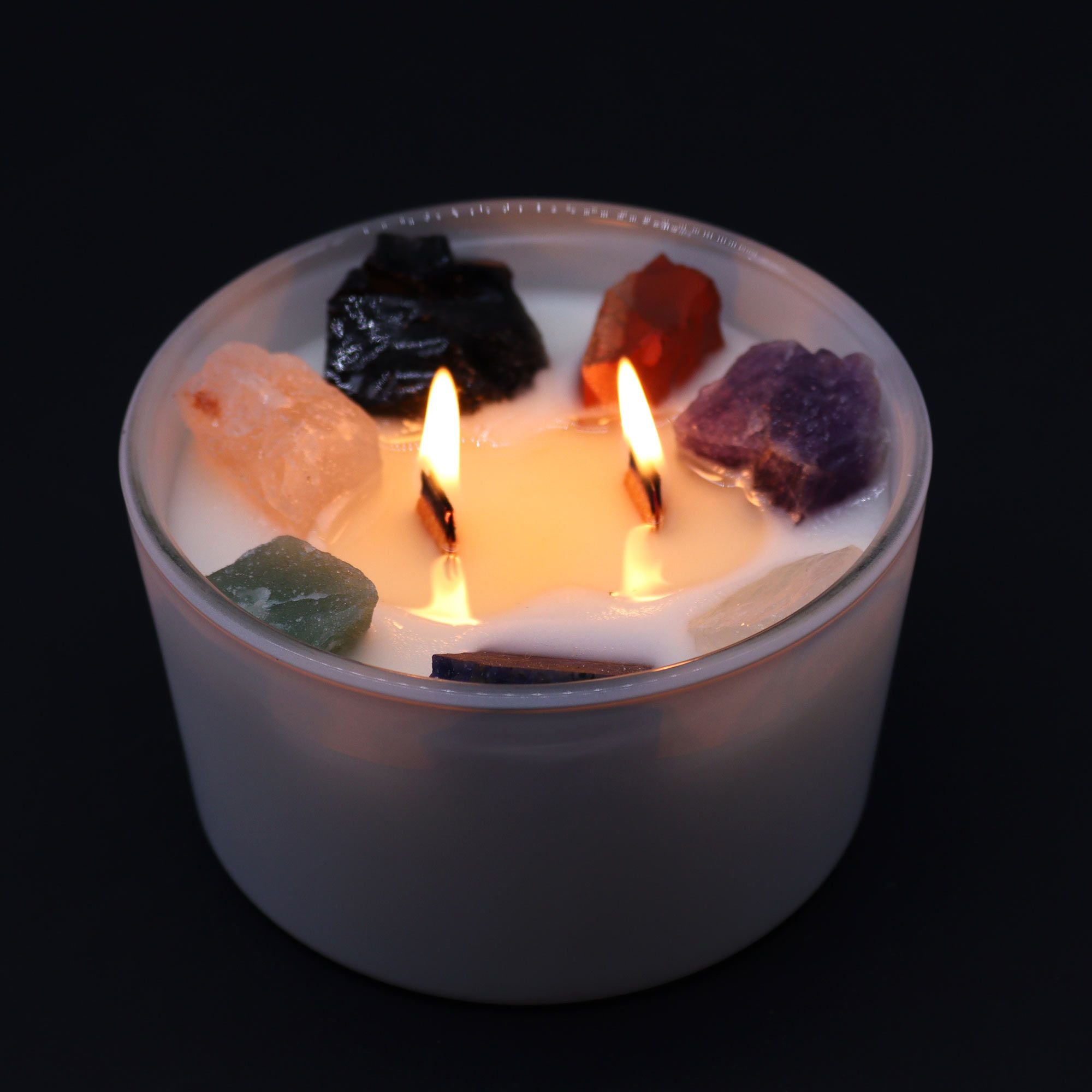 Large Chakra Crystal Candles – Seven Chakra
