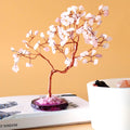 Large Gemstone Tree – Rose Quartz on Pink Agate Base (100 stones)