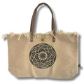 Natural Tote Bag Leather Handle – Mandala