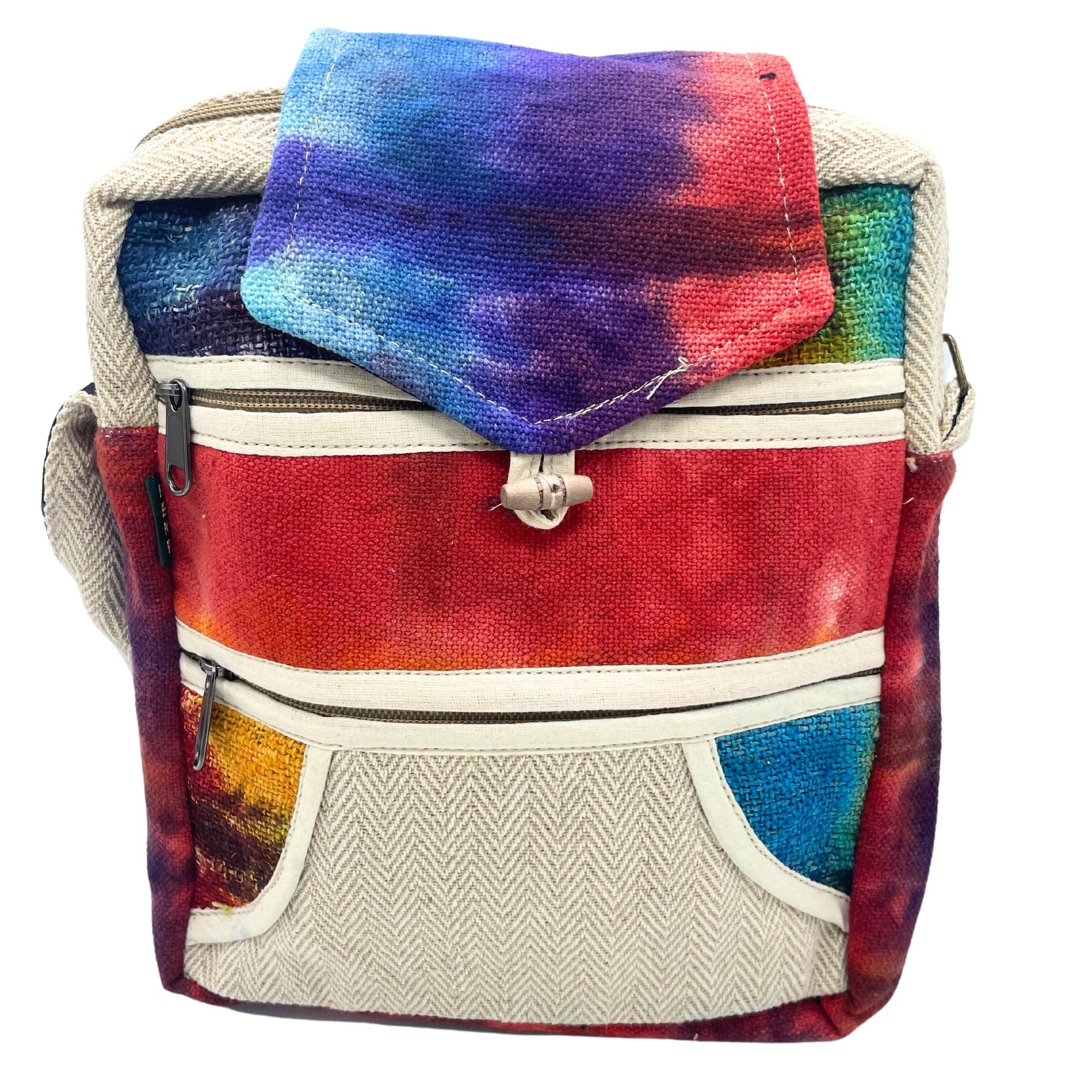 Tiedye Hemp Messenger Bag – 2 Zip