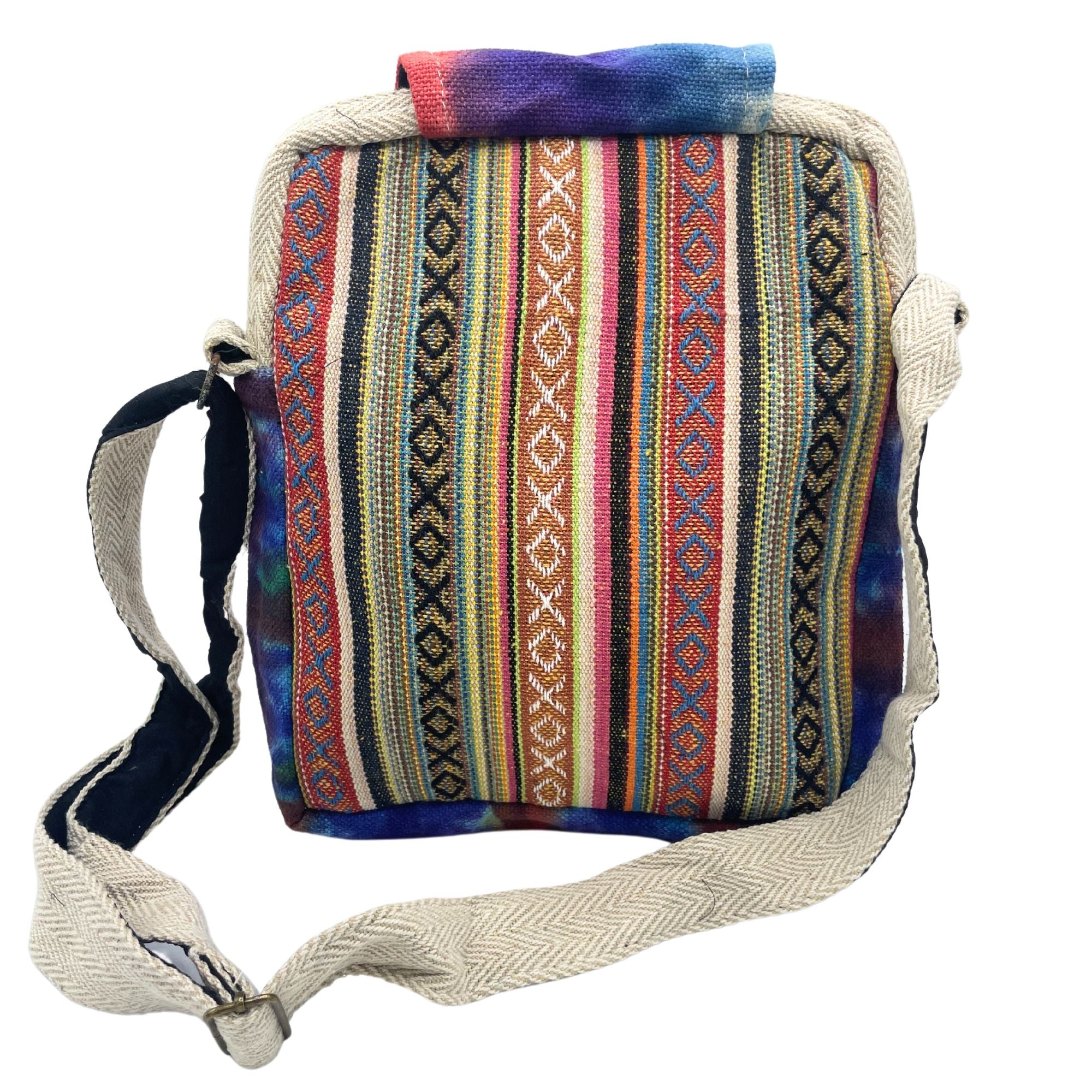 Tiedye Hemp Messenger Bag – 2 Zip