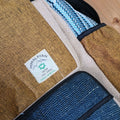 Large Boxy Hemp Backpack – Teal & Turmeric