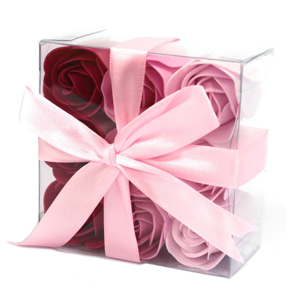 Set of 9 Soap Flowers – Pink Roses