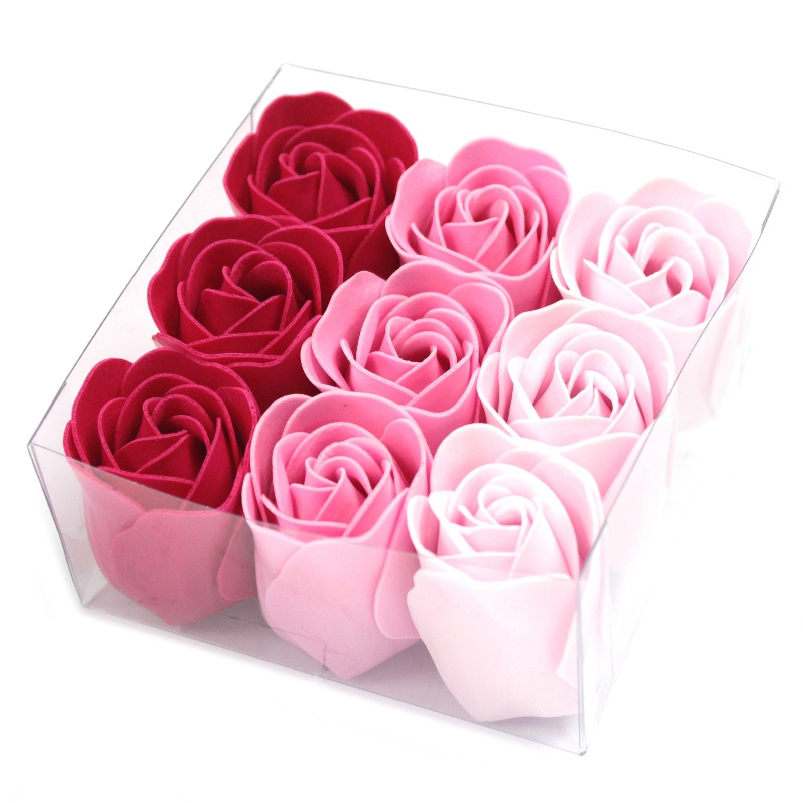 Set of 9 Soap Flowers – Pink Roses