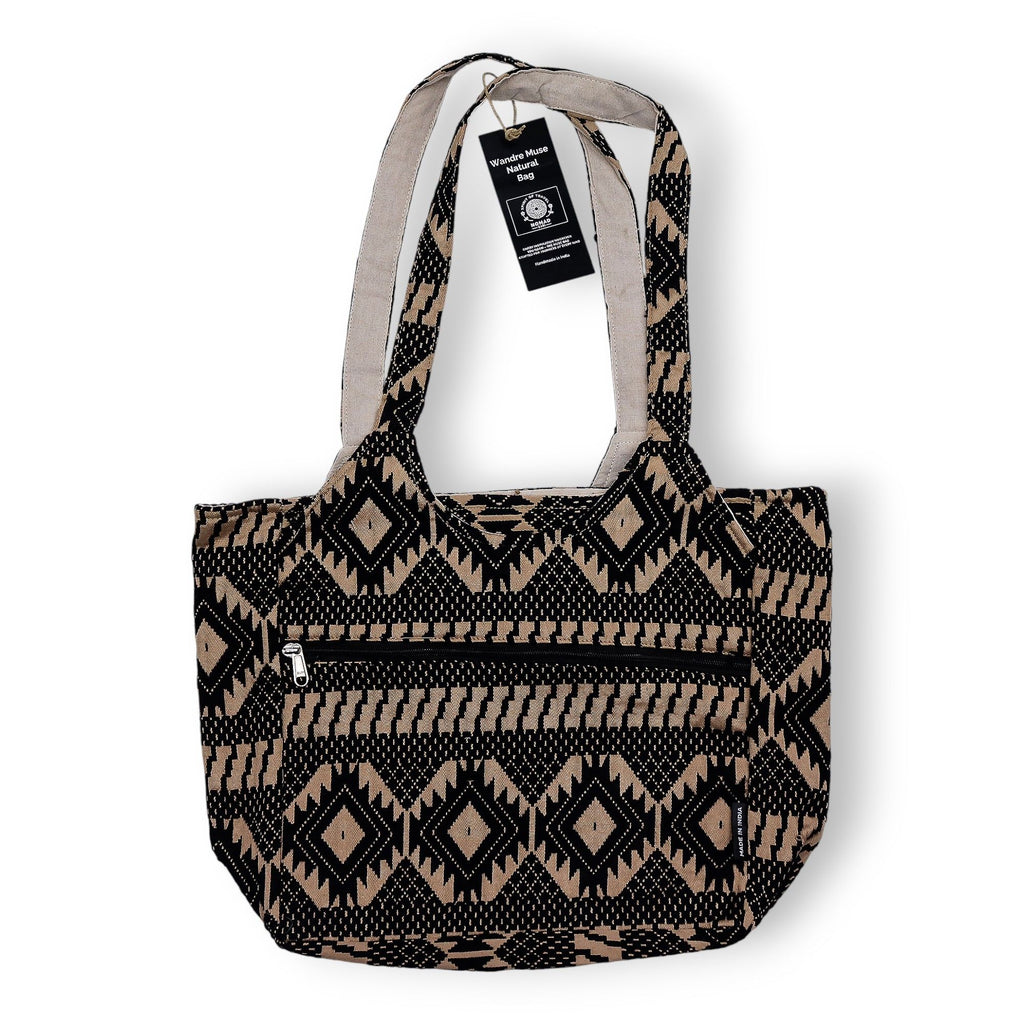 Nomad Sari Jacquard Natural Wander Muse Bags - Desert Loom