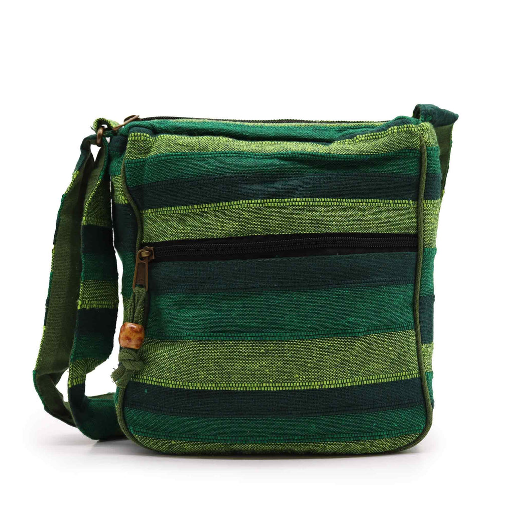Large Nepal Sling Bag (Adjustable Strap) – Forest Green