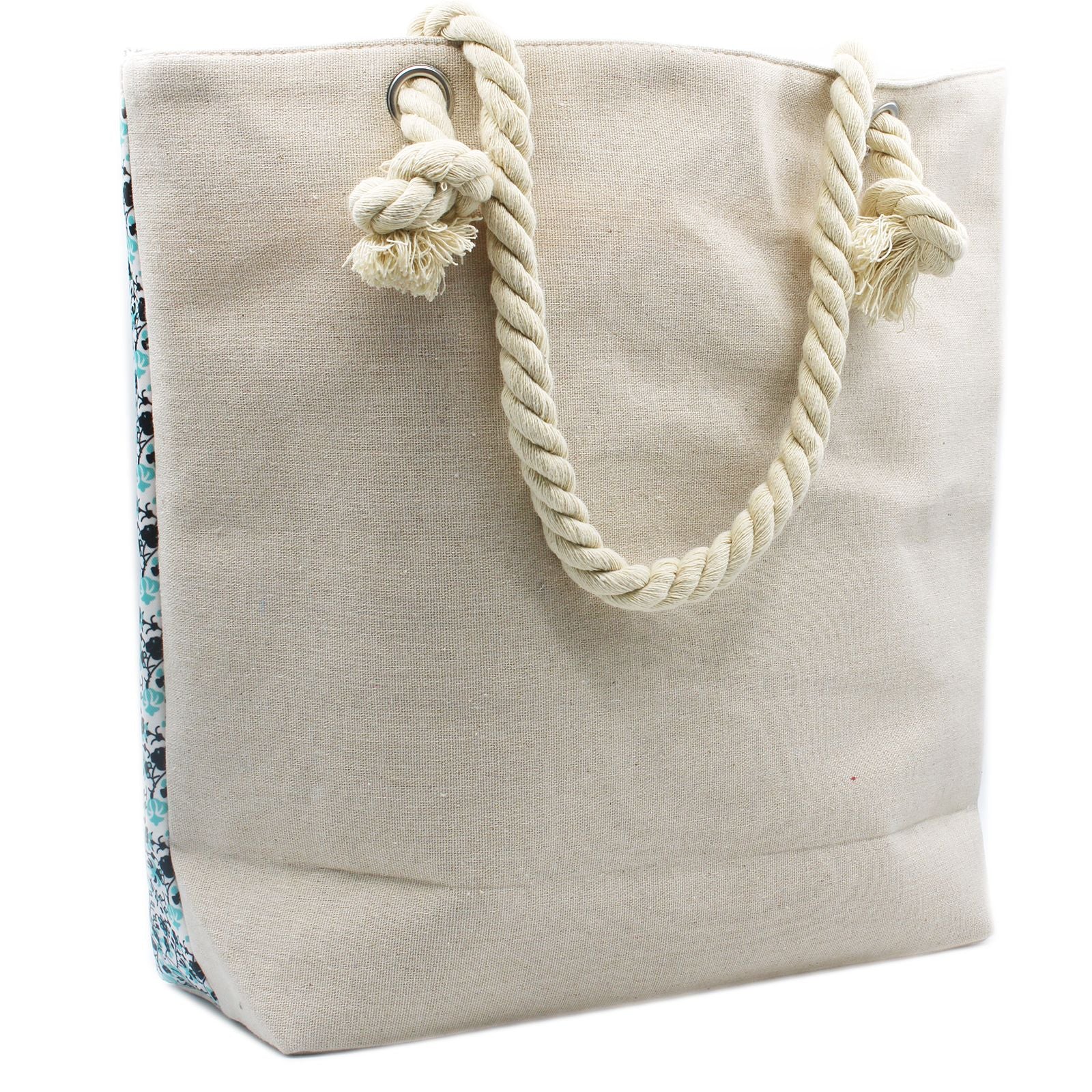 Rope Handle Mandala Bag – Electric Blue