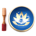 Large Yoga Moves Singing Bowl Set – White/Blue (14cm)